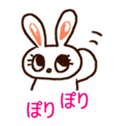 Pastel Rabbit in office sticker #1057727