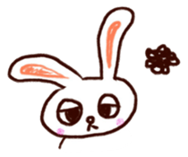 Pastel Rabbit in office sticker #1057728