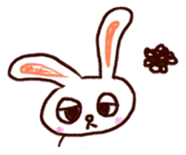 Pastel Rabbit in office sticker #1057728