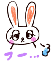 Pastel Rabbit in office sticker #1057729