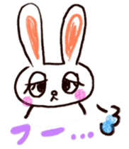 Pastel Rabbit in office sticker #1057729