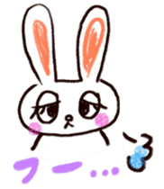 Pastel Rabbit in office sticker #1057729