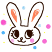 Pastel Rabbit in office sticker #1057732