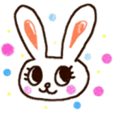 Pastel Rabbit in office sticker #1057732