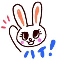 Pastel Rabbit in office sticker #1057733