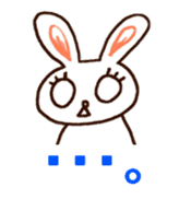 Pastel Rabbit in office sticker #1057735
