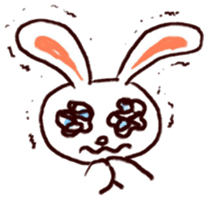 Pastel Rabbit in office sticker #1057736