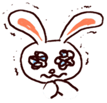 Pastel Rabbit in office sticker #1057736