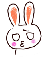Pastel Rabbit in office sticker #1057737