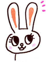 Pastel Rabbit in office sticker #1057739