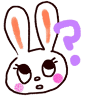 Pastel Rabbit in office sticker #1057741