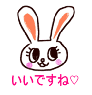 Pastel Rabbit in office sticker #1057743