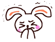 Pastel Rabbit in office sticker #1057746