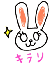 Pastel Rabbit in office sticker #1057750