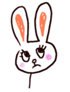 Pastel Rabbit in office sticker #1057752