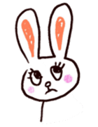 Pastel Rabbit in office sticker #1057752