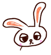 Pastel Rabbit in office sticker #1057753