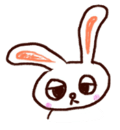 Pastel Rabbit in office sticker #1057753