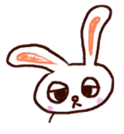 Pastel Rabbit in office sticker #1057753