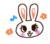 Pastel Rabbit in office sticker #1057754