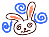 Pastel Rabbit in office sticker #1057755