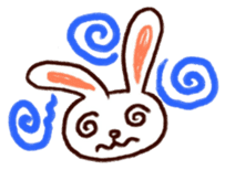 Pastel Rabbit in office sticker #1057755
