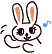 Pastel Rabbit in office sticker #1057760