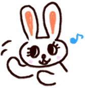Pastel Rabbit in office sticker #1057760