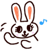 Pastel Rabbit in office sticker #1057760