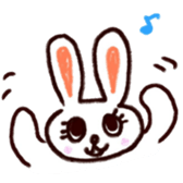 Pastel Rabbit in office sticker #1057761