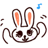 Pastel Rabbit in office sticker #1057761