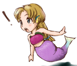 Mermaid princess Uno-chan sticker #1057809