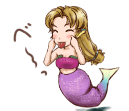 Mermaid princess Uno-chan sticker #1057823