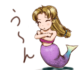 Mermaid princess Uno-chan sticker #1057829
