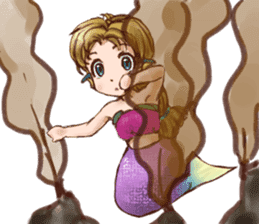 Mermaid princess Uno-chan sticker #1057833