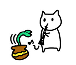 cat brassband sticker #1058356