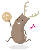 Deer living in Nara sticker #1058760