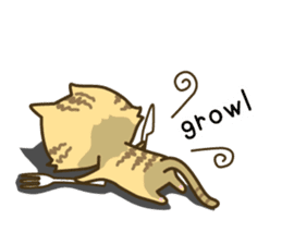 Tabby cat sticker -English- sticker #1059172