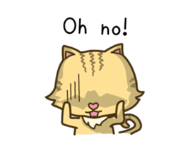 Tabby cat sticker -English- sticker #1059178