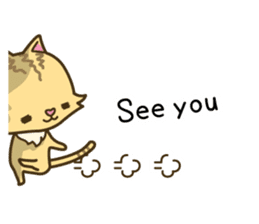 Tabby cat sticker -English- sticker #1059197