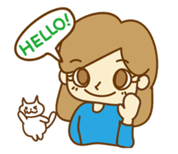 Fun life of women and cats sticker #1060602