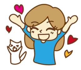 Fun life of women and cats sticker #1060619