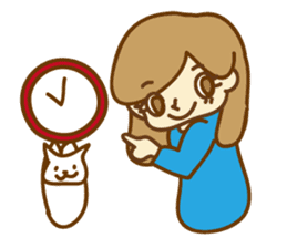 Fun life of women and cats sticker #1060622