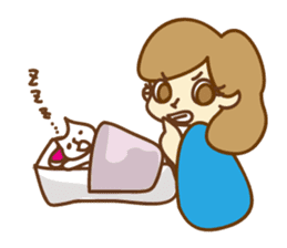 Fun life of women and cats sticker #1060629