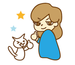 Fun life of women and cats sticker #1060633