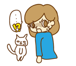 Fun life of women and cats sticker #1060635