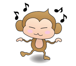Monkey kick sticker #1061764