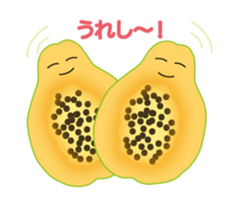 Okinawan Vegetable&fruits Useful words sticker #1061927