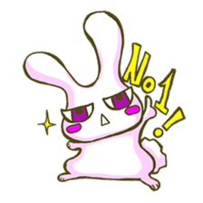 Gun-usa!Rabbit with the power to the eye sticker #1062003