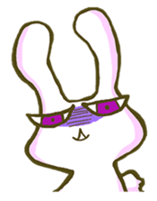 Gun-usa!Rabbit with the power to the eye sticker #1062010